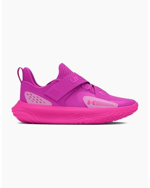 Under Armour Pink Flow Basketball Round Toe Trainers for men