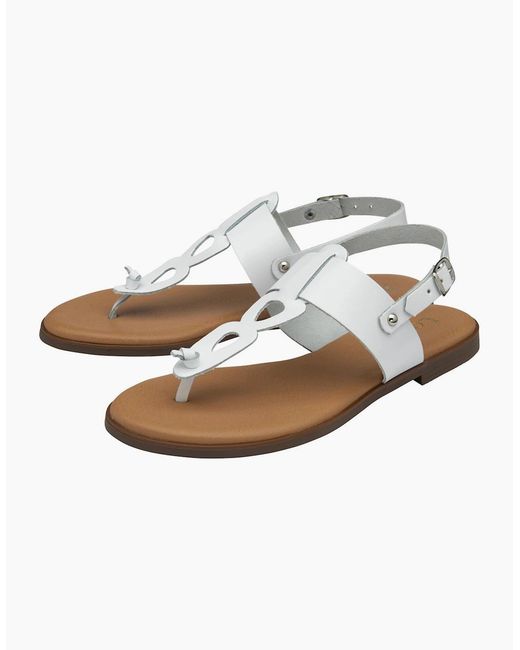 Lotus White Bibiana Sandals