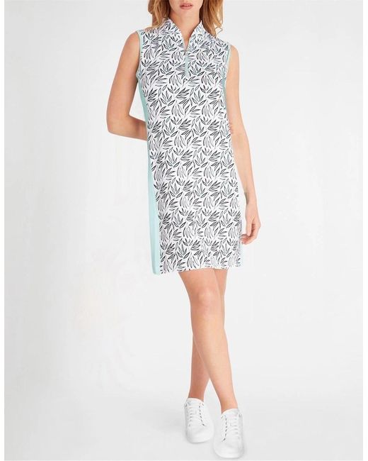 Calvin Klein Multicolor G Zip Neck Knee Length Shift Dress