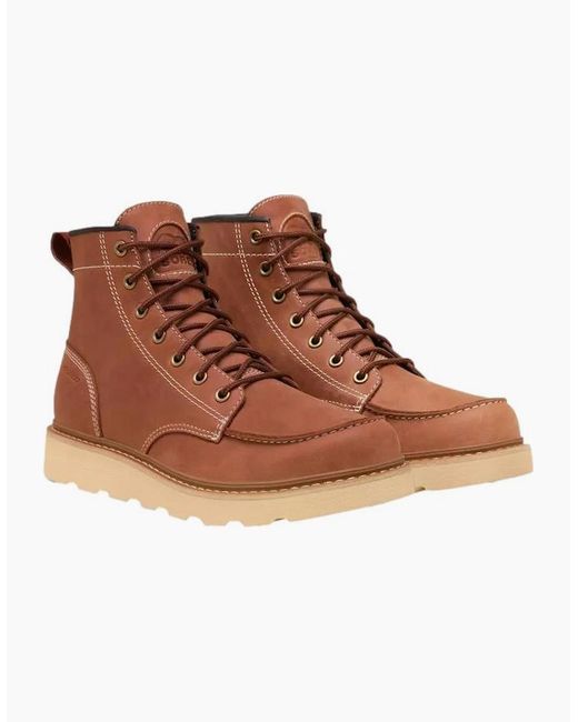 Sorel Brown Slabtown 62 Moc Wp Boots Rustic/Ceramic for men