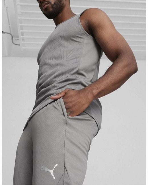 PUMA Gray Teamfinal Performance Tracksuit Bottoms for men