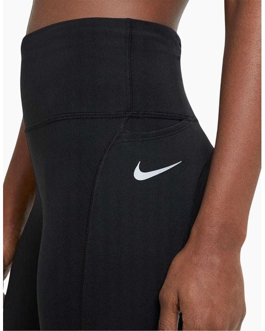 Nike Black Ladies Mid Rise Running Leggings