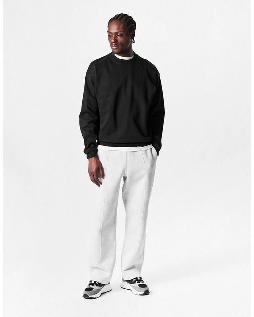 Represent Black Initial Long Sleeve Crew Sweatshirt for men