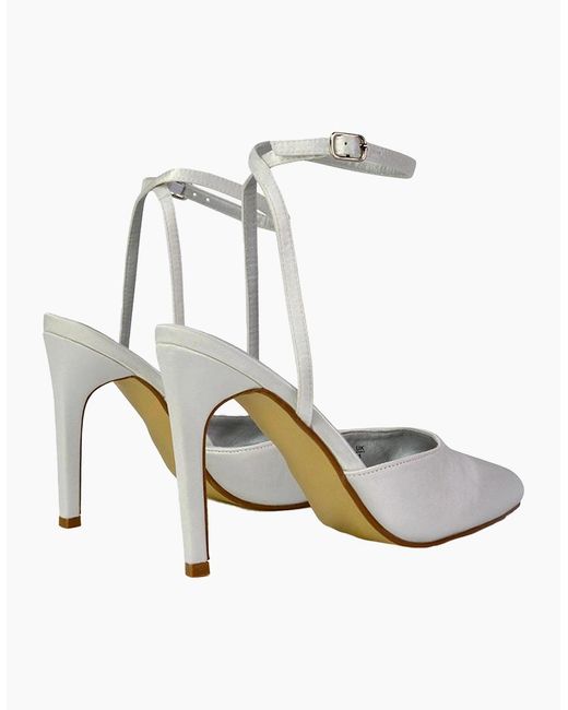 XY London White Ladies Liliane Pointed Stiletto Heel High Heels