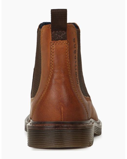 Bugatti Brown Carbon Chelsea Boots for men