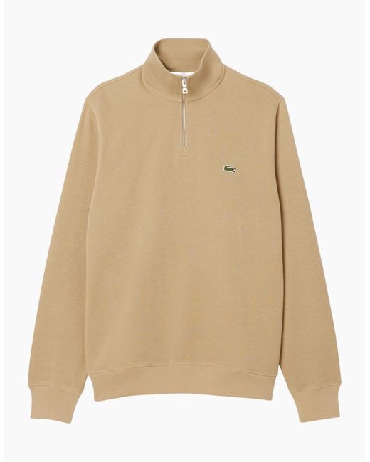 Lacoste Green Sweatshirt High Neck Interlock Sweatshirt Cotton Sportswear Jumper for men