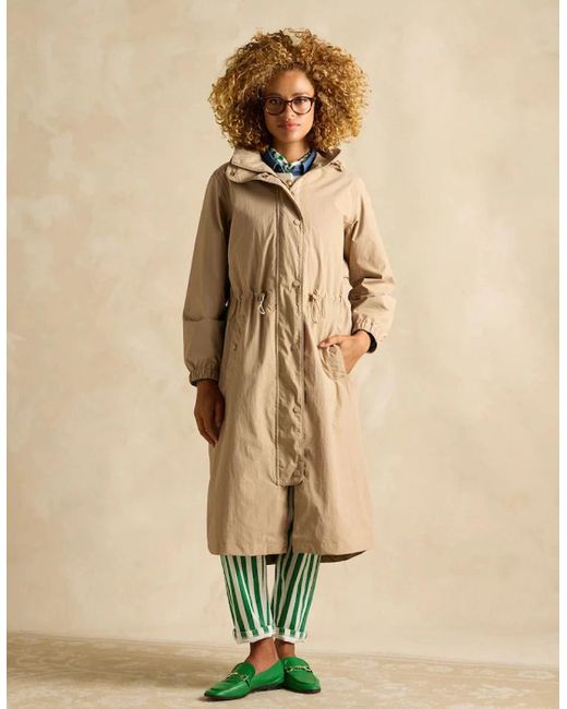 Joules Natural Hensley Longline Coat Tan