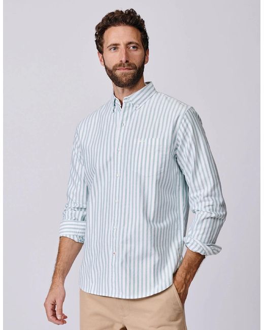 aubi Gray Aldridge Oxford Button Down Shirt for men