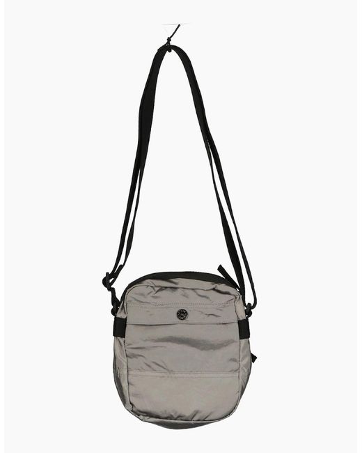 Stone Island Black Nylon Metal Crossbody Bag for men