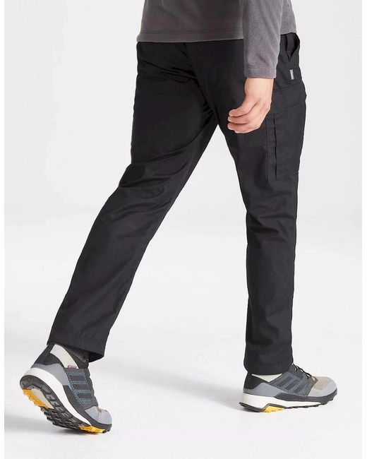 Craghoppers Black Expert Kiwi Tailored Trousers for men