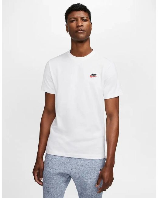 Nike White Club Sportswear T-Shirt for men