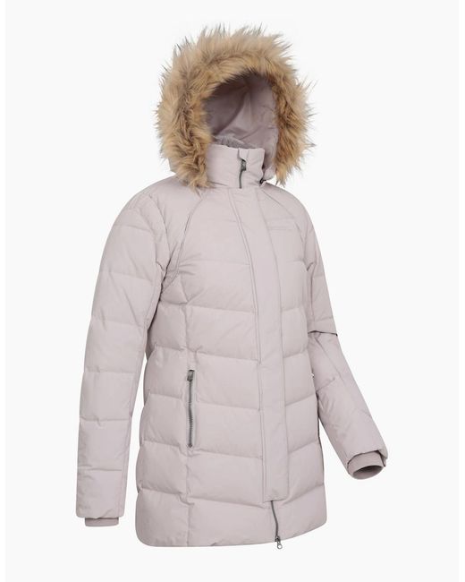 Mountain Warehouse Gray Ladies Isla Ii Long Down Jacket
