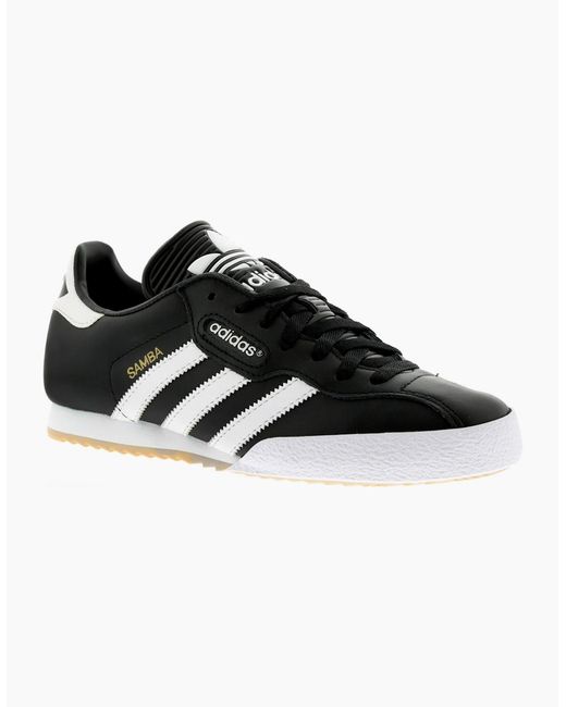 Adidas Originals Black Trainers Samba Super Leather Lace Up Uk Size for men