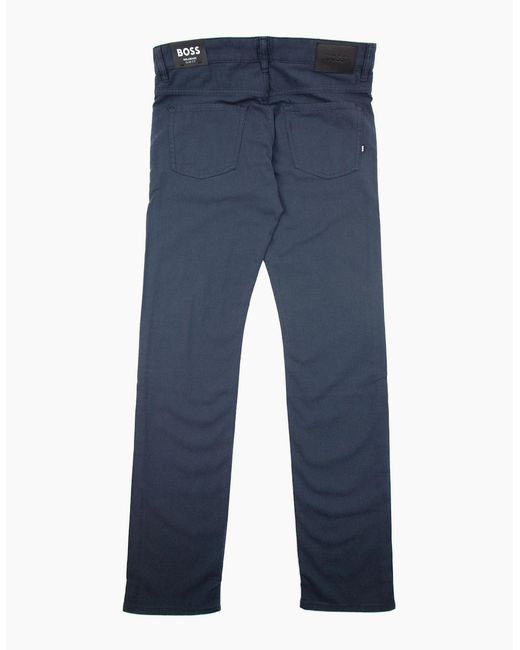 Boss Blue Delaware3-1-20 Micro Structured Stretch Jean Dark 001 for men