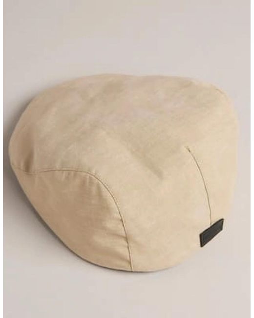 Ted Baker Natural Drakee Flat Cap for men