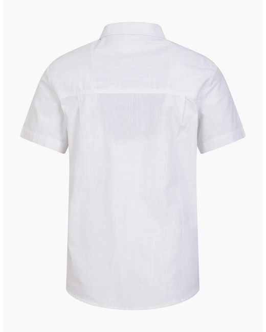 Mountain Warehouse White Coconut Slub Short-Sleeved Shirt for men