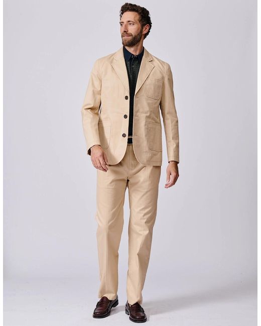 aubi Natural Mareham Patch Pocket Jacket for men