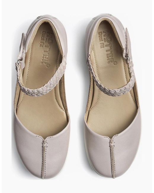 Hotter White Lake Mary Jane Shoes