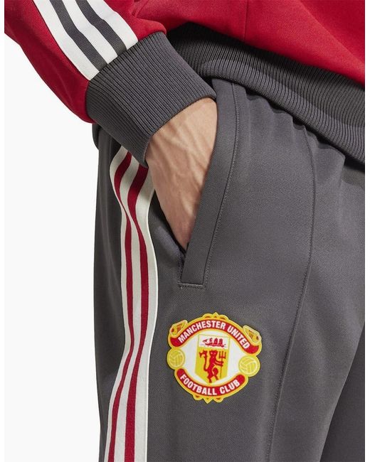Adidas Black Originals Manchester United Beckenbauer Track Bottoms Adults for men
