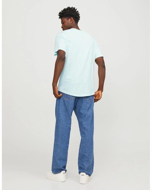 Jack & Jones White Crew Neck Regular Fit T-Shirt for men