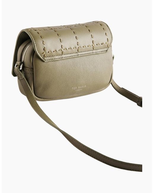 Ted Baker Green Stalina Stitch Detail Khaki Camera Bag