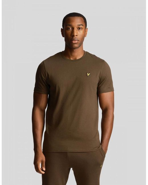 Lyle & Scott Brown Lyle & Scott Plain T-Shirt for men