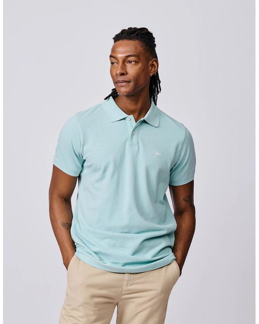 aubi Blue Oliver Pique Polo for men