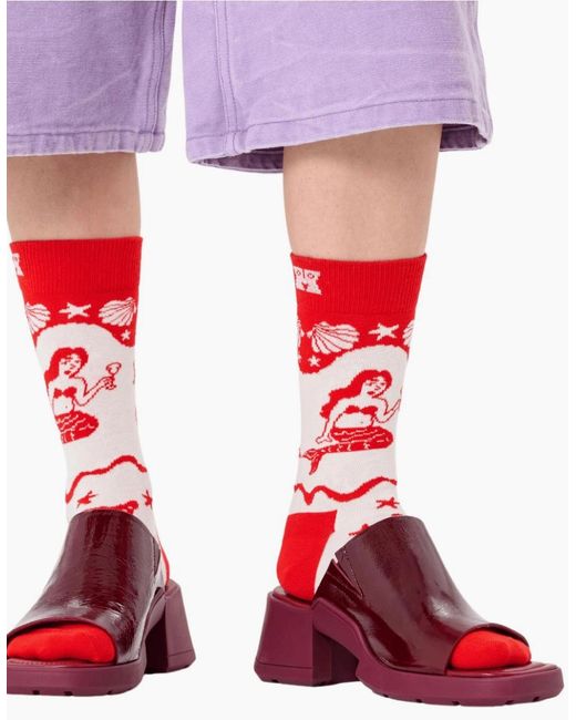 Happy Socks Red Mermaids Socks