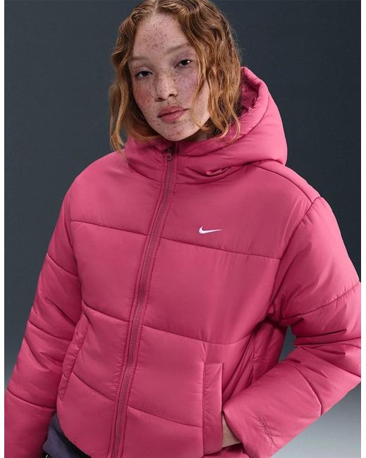 Nike Pink Sportswear Classic Puffer Jacket