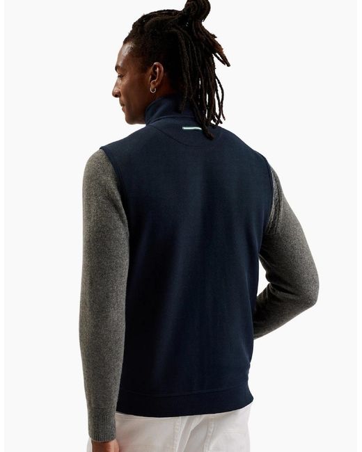 Ted Baker Blue Atho Regular Fit Quilted Gilet for men