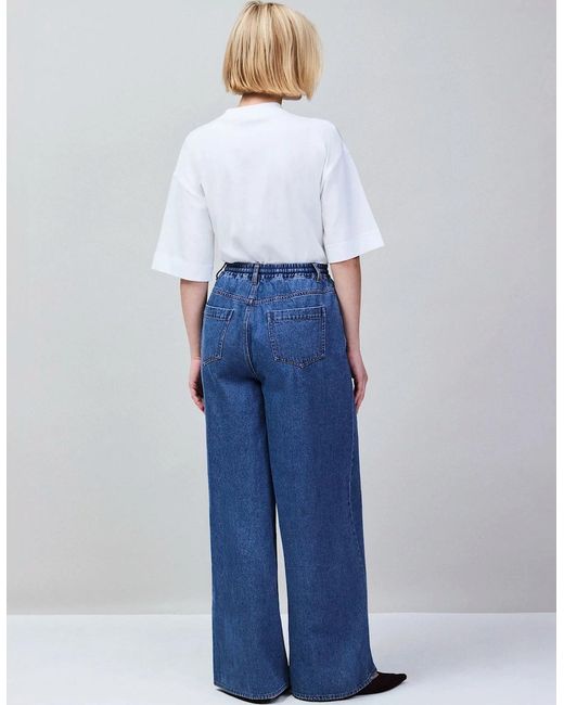 Ro&zo Blue Denim Drawstring Wide Leg Jeans