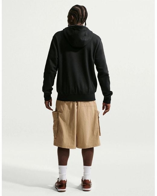 Nike Black Sportswear Club Fleece Full-Zip Hoodie for men
