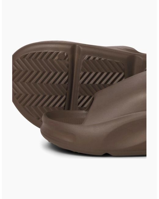 Jack & Jones Brown Status Moulded Slider Sandals for men