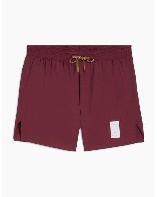 PUMA Red X Saysky Run Short Performance Running Shorts for men