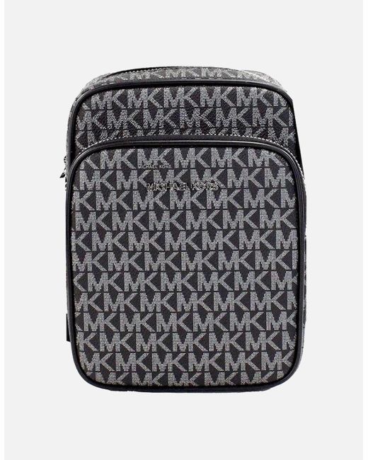 Michael Kors Gray Jet Set Travel Crossbody Mk Logo