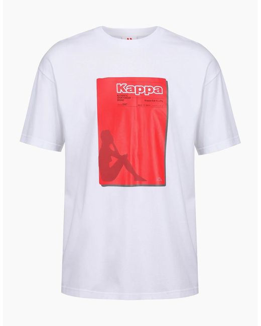 Kappa White Enfas Logo T-Shirt for men