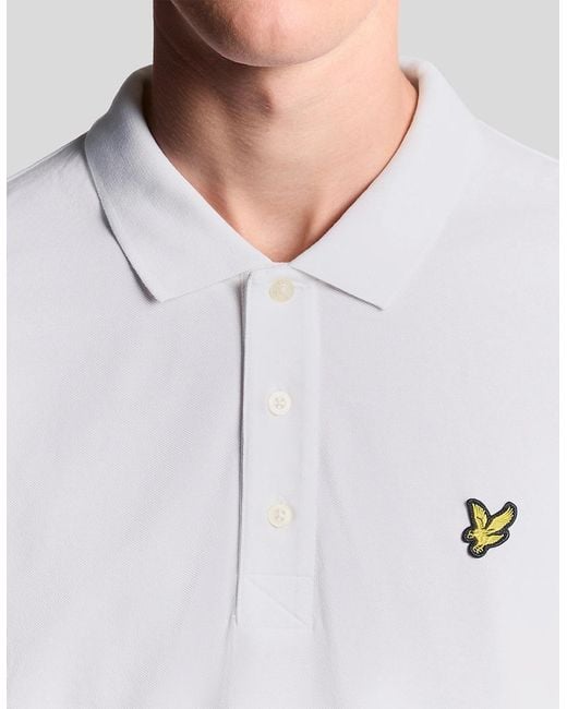Lyle & Scott White Cotton Polo Shirt for men
