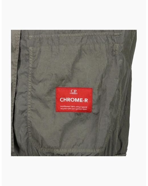 C P Company Gray Chrome-R Lens Bomber Jacket for men