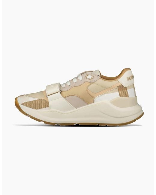 Burberry White Ramsey Check Sneakers