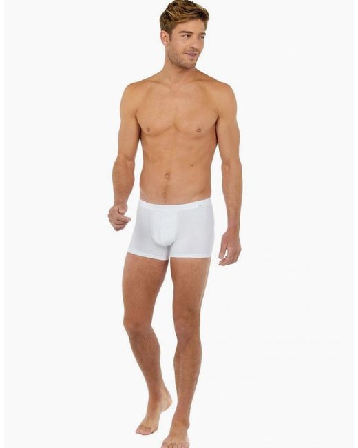 Hom White Tencel Soft Comfort Boxer Trunk for men
