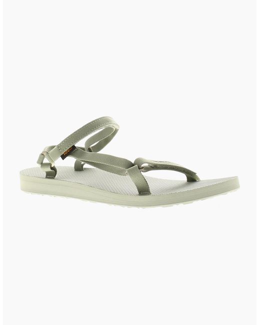 Teva Metallic Strappy Sandals Original Universal Slim Touch Fastening Sea Grass Uk