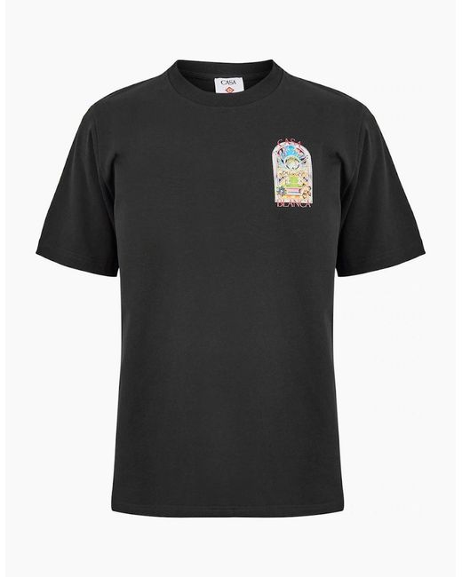 Casablanca Black Tennis Crash T-Shirt for men
