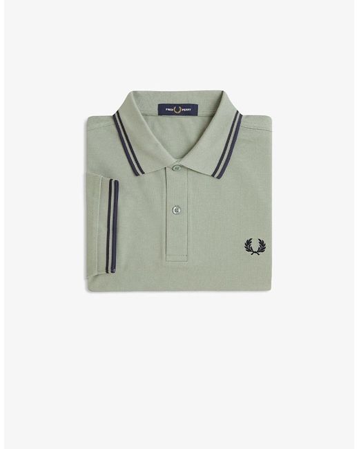Fred Perry Green Twin Tipped Polo Shirt for men