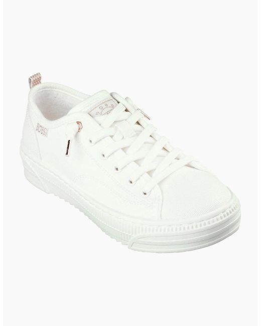 Skechers White Bobs Copa 114640-Ofwt Off Lace Up Shoes