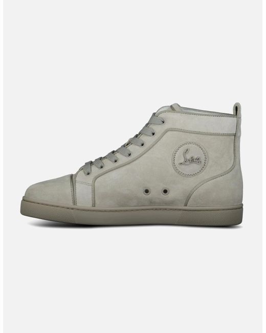 Christian Louboutin Gray Orlato Flat High Top Sneakers Light for men