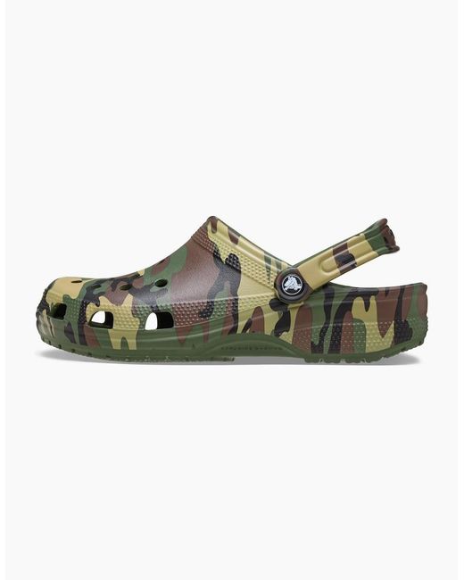 CROCSTM Green Classic Camouflage Eva Army Clogs for men