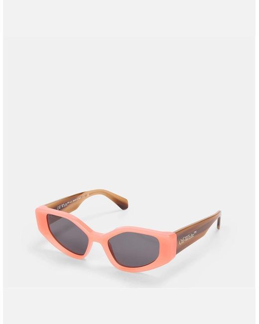 Off-White c/o Virgil Abloh Pink Memphis Square Full Rim Sunglasses for men