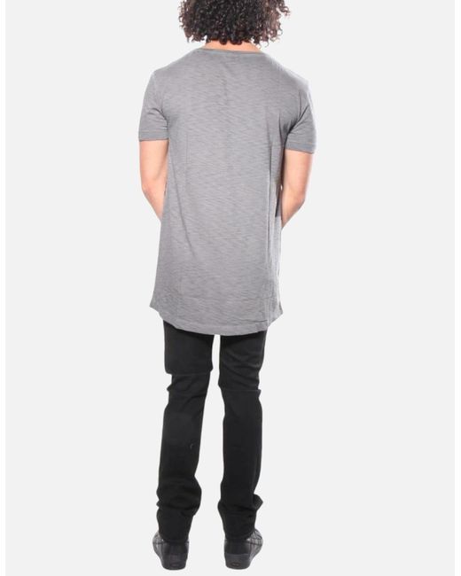 DIESEL Gray T Longer Ma Graphic T Shirt Short Sleeve for men