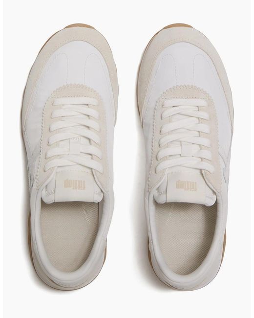 Fitflop White Retro-Q Ff Nylon Urban Mix Trainers