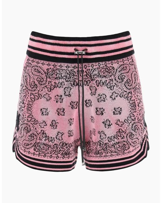 Amiri Red Bandana Basketball Shorts Knitwear
